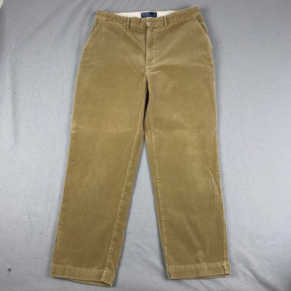 Polo Ralph Lauren Other - Vintage Polo Ralph Lauren Mens Corduroy Pants 33x30 flat front Cords brown